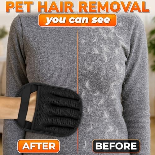 Cat Hair Remover Glove – Electrostatic Five-Finger Fur Remover for Cats & Dogs, Reusable Polyester 9.25"x6.69" for Couch, Carpet, Car Seat, Furniture & Clothing, Quick Pick-Up for Simple Tidying - Thumbnail 3