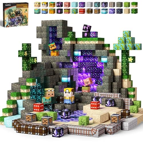 GobiDex Magnetic Building Blocks Kids Game-Based Build Magwonder World with Magnet Construction Toys, 100PCS STEM Sensory Birthday Gift for Toddler Boys Girls - Image 1