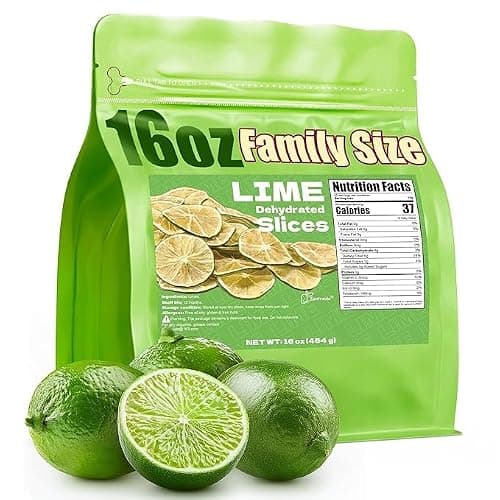 16 oz Dehydrated Limes Slices (Pack of 1) | No Additives No Sugar | Dried Fruit for Cocktails Garnish, Tea, Drinks, Cooking & Smoothies | Dry Lime for Potpourri, Candle, Simmer Pot & Craft Decor - Image 1
