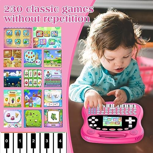 Interactive Early Learning Tablet - Educational Toys for Ages 2+ - Abc's, Words, Shapes, Numbers, Games, Music - Encourages Independent Play - Electronic Toys Gifts (Pink) - Thumbnail 3