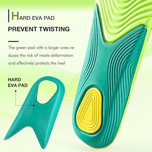 XINIFOOT Comfortable Replacement Shoe Insoles, Breathable Shock Absorption Inserts for Working Daily Use - Thumbnail 2