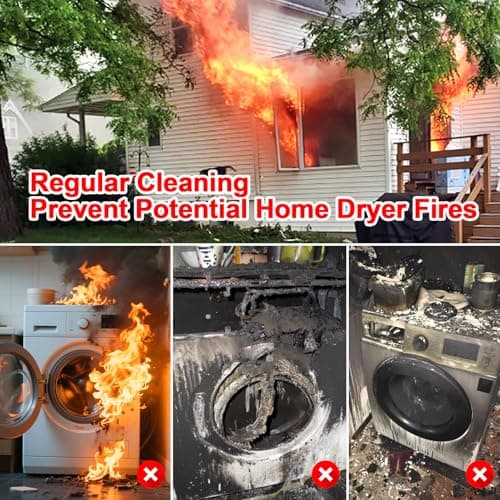 XANGNIER 5 Pack Dryer Vent Cleaner Kit,Flexible Dryer Lint Brush Vent Cleaner,Dryer Lint Trap Cleaning Tool,Laundry Room Essentials Lint Remover Accessories,Household Cleaning Tools - Thumbnail 5