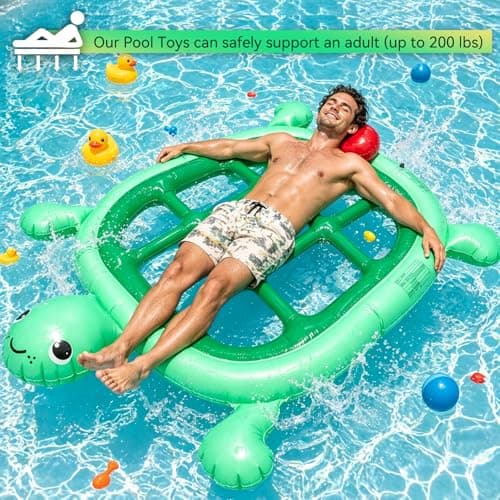 Pool Toys Games Set – Inflatable Tic Tac Toe with 10 Balls, Giant Floating Pool Floats Toy for Kids Adults Teens, Outdoor Summer Beach Lake Party, 2-10 Players, Premium PVC (Hand Pump Included) - Thumbnail 6