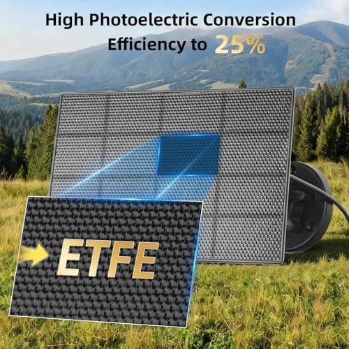 LIYVZ 3W Trail Camera Solar Panel with Built-in Battery 4000mAh, USB-C 5V & DC 6V Stable Output, 10 ft Cable & 360° Adjustable Bracket, IP65 Weatherproof, Compatible with Trail/Game Cameras - Thumbnail 3