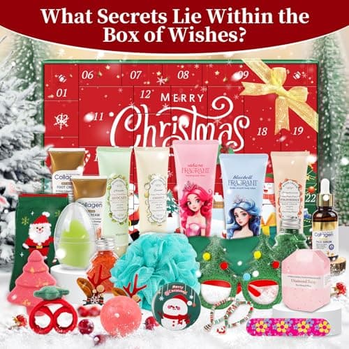 Advent Calendar 2026-24 Days of Luxury Bath & Body Gifts Set, Christmas Countdown Calendar Holiday Gifts, Skincare Beauty Gift Baskets - Thumbnail 2