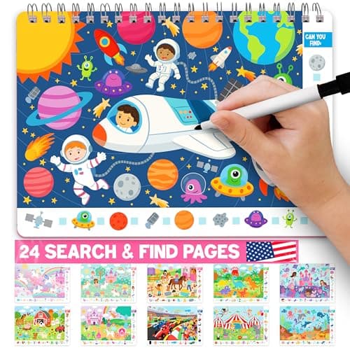 Search and Find Books for Kids 3-5 - Preschool Learning Activities, Seek and Find Books for Kids 4-6, Hidden Pictures Book Ages 3-6, Educational Toys Activity Book, Learning Games for 4 Year Olds Gift