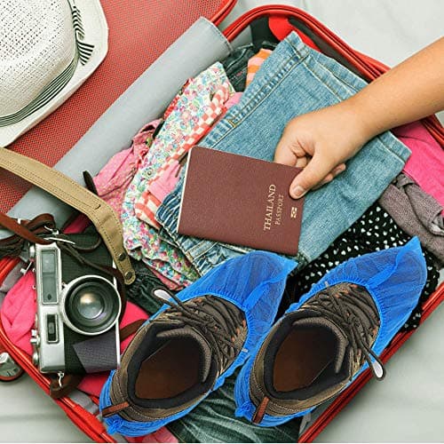 Green Convenience Shoe Covers Disposable Boot Cover Waterproof, Dust proof, 100 Pack(50 Pairs),The Size Fit Most, Non-slip, Blue, Protect Your Shoes, Floor, Carpet - Thumbnail 6