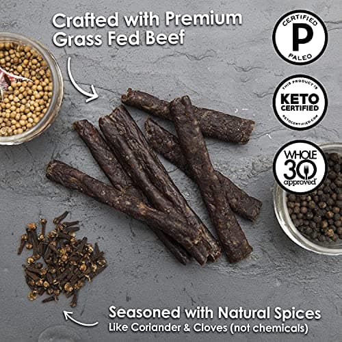 Ayoba Traditional Droewors Grass Fed Beef Paleo Sticks (4 Ounce, Pack of 1) - Keto Friendly, Air-Dried Beef Protein Snacks - Low Carb, Gluten Free, Nitrate Free, No Sugar, Meat Snacks - Thumbnail 3