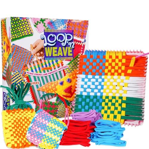 Weaving Loops for Potholder Loom, 12 Vibrant Colors Nylon Refill Kit, DIY Craft Gift Set for Girls and Boys, Compatible with 7 and 10 Inch Weaving Looms - Image 1