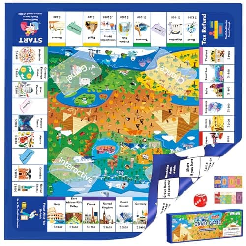 Pluspace Card Board Game for Kids, Adult Card Games for Families, Interactive Double Sided Board 290 Cards 2+ Players Fun Cards for Game Night Party Travel Games for Kids Ages 6+