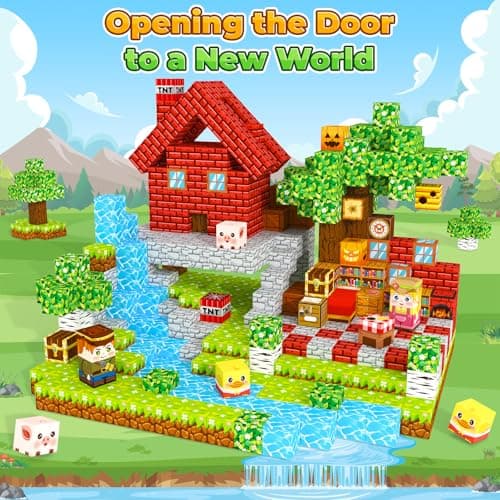 ORZbb Magnetic Blocks Kids Games Building Toys for 3 4 5 6 7 8 9 10 11 12 Year Old Boys Girls, Magnetic Tiles Cubes STEM Sensory Toys for Toddler Travel Party Christmas Birthday Gifts - Thumbnail 4