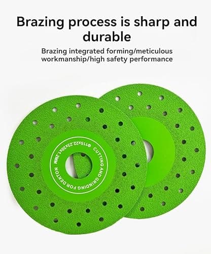 10PCS 115mm Diamond Saw Blade Cutting Discs – Vacuum Brazed Ultra-Thin Multi-Hole Flat Abrasive Wheels for Porcelain Tile, Ceramic, Glass, Granite, Marble (10) - Thumbnail 3