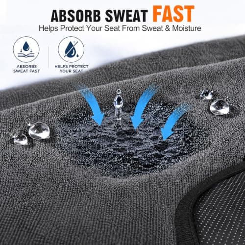 KIGEMOS Car Seat Cover Towel for Cars, SUVs, Vans and Trucks, 2 Pack, Gray - Thumbnail 4