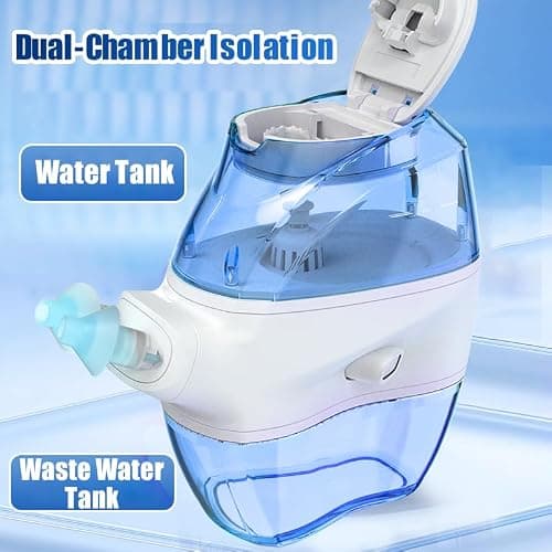 Nasal Irrigation System - Saline Nasal Rinse Kit with 1 Nose Cleaner and 35 Salt Pods，Nasal Washer for Congestion & Sinus Care（Blue） - Thumbnail 6