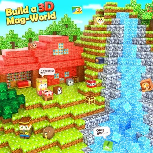 150PCS Magnetic Blocks - Mine Magnet World Forest Animal Set, Magnet Toys Games for Kids Ages 4-6 6-8 8-12, Magnetic Building Blocks for Boys & Girls, STEM Montessori Sensory Toys for Kids Ages 3+ - Thumbnail 2