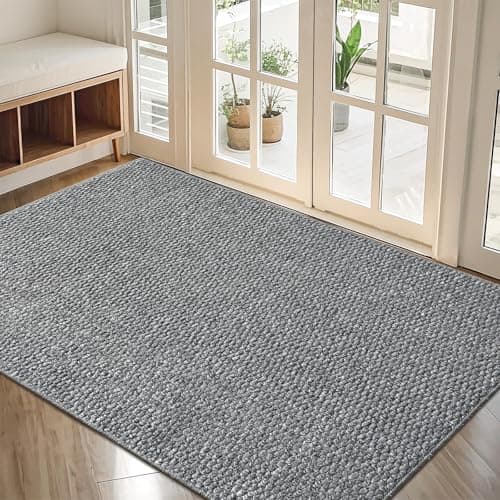 Indoor Door mat 20" x 32", Dirt Trapper Door Mat, Non-Slip Washable Entrance Mat, Dirt Resistant and Absorbent Welcome Mat,Low-Profile Doormat for Entryways, Front Doors, and Indoor Entrances, Grey - Image 1