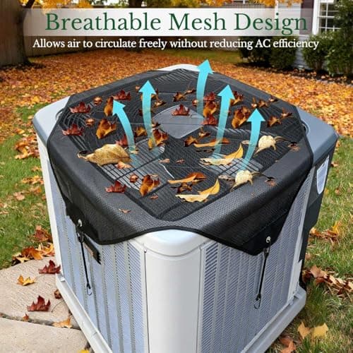 Air Conditioner Covers for Outside units - 32 x 32 Central Air Conditioner ac unit covers outdoor Top Universal Defender Mesh Design (32'' x 32'') - Thumbnail 3