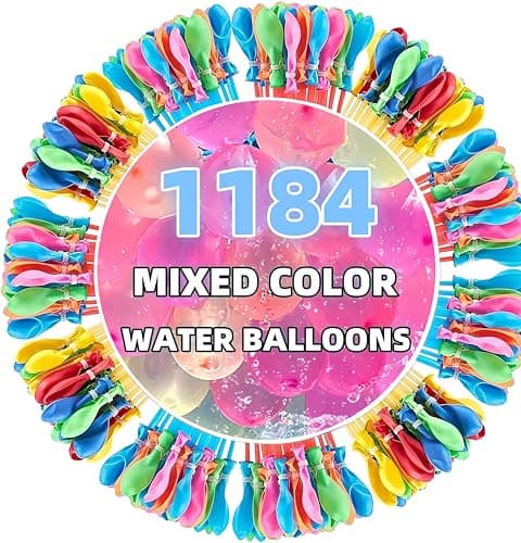 Summer Water Toys Magical Quick Fill Water Balloons for Pools and Water Companions 1184 Balloons (FG) - Image 1
