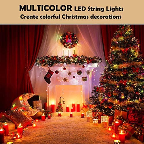 XUNXMAS Bright Christmas Lights Outdoor 300 LED String Lights, 100ft Connectable 8 Modes Christmas String Lights Tree Lights for Home, Party, Holiday, Halloween Indoor Xmas Decorations Multicolor - Thumbnail 5