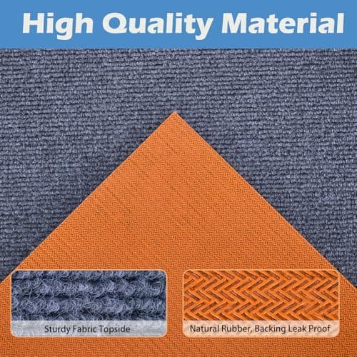 2 Pcs Washer and Dryer Topper 27" X 27" Washing Machine Covers for The Top Protector Mat with Rubber Bottom Non Slip Durable Laundry Countertop, Grey - Thumbnail 5