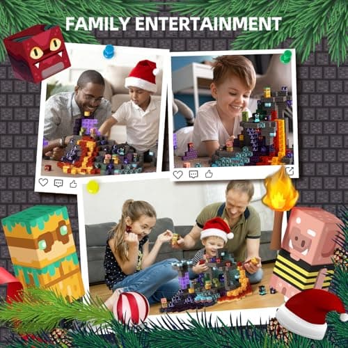 GobiDex 100PCS Magnetic Building Blocks Box Game-Based Build Magwonder Cave World, STEM Sensory Toys for Boys Girls - Thumbnail 5