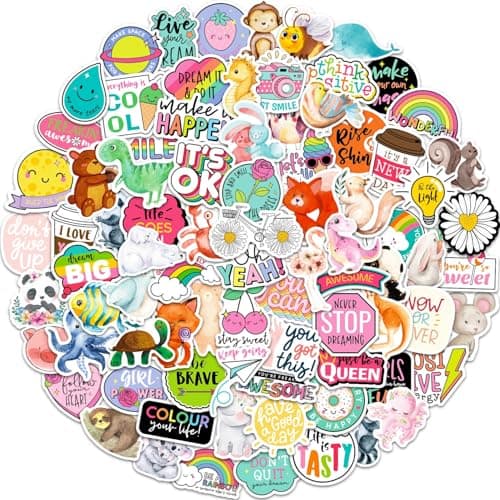 BJMOWIN 400PCS Water Bottle Sticker Pack, Cute Vinyl Stickers for Teens Adults, Bulk Waterproof Decals for Phone Skateboard Scrapbooking Students Back to School Rewards Party Favors Decor - Image 1