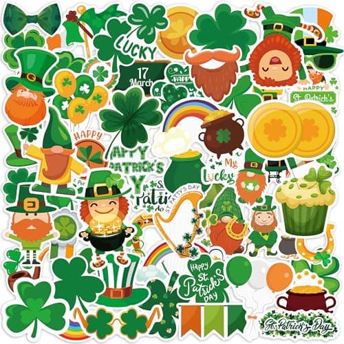 120 PCS St Patricks Day Stickers for Kids - St Patricks Day Decorations - St Patricks Day Accessories Shamrock Decorations,St. Patrick’s Day Crafts Gifts for Boys Girls - Image 1