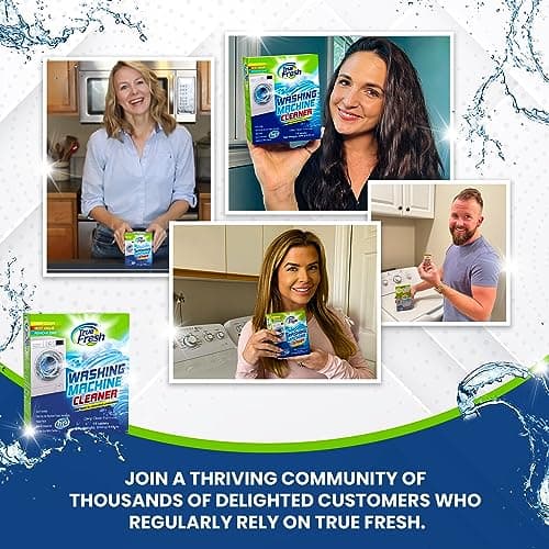 True Fresh Washing Machine Cleaner Descaler 15 Pack Tablets, Deep Cleaning Deodorizer for HE Front & Top Load Washers, Eliminates Odor Buildup Residue Grime, Cleans Drum Pump Valve Hoses Septic Safe - Thumbnail 6