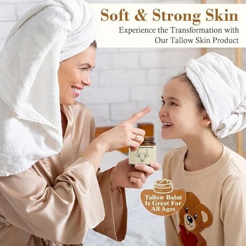 Lopeie Beef Tallow for Skin - Organic Grass Fed Whipped Moisturizer with Honey Balm, Natural Hydrating Cream for Face & Body, Relief for Dry & Sensitive Skin (4.23oz, Unscented) - Thumbnail 4