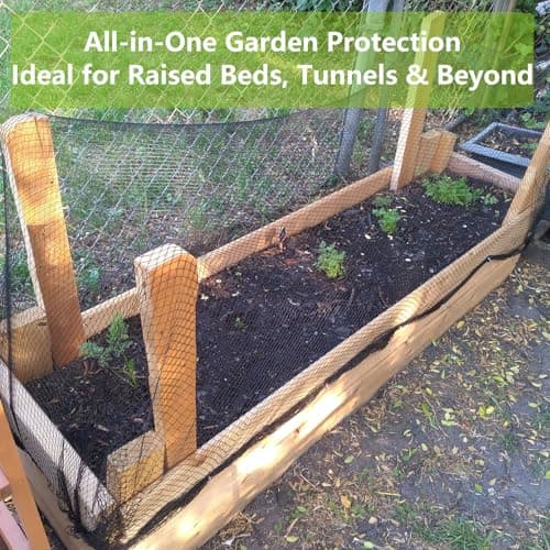 10x10ft Bird Netting, 1/2 inch Mesh, Heavy Duty Garden Netting for Fruit Trees, Blueberry Bushes, Vegetables, Extra Strong Woven Mesh Against Birds, Deer, Squirrels, Poultry and Other Animals - Thumbnail 6