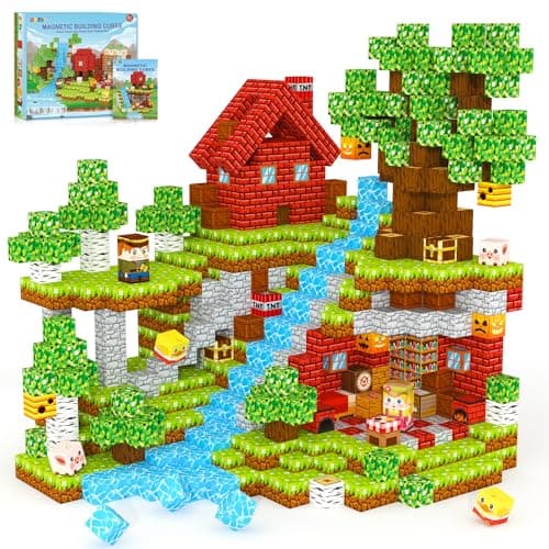 ORZbb Magnetic Blocks Kids Games Building Toys for 3 4 5 6 7 8 9 10 11 12 Year Old Boys Girls, Magnetic Tiles Cubes STEM Sensory Toys for Toddler Travel Party Christmas Birthday Gifts - Image 1