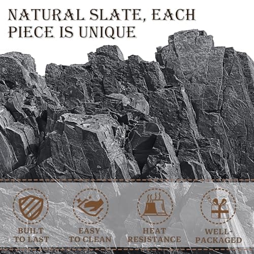 72 Pieces Slate Drink Coasters, GOH DODD 4 Inch Black Coasters Stone Coaster Set, Laser Engraving Blanks with Anti-Scratch Bottom for Home Office Bar Outdoor Housewarming Gifts Wedding Party, Square - Thumbnail 2