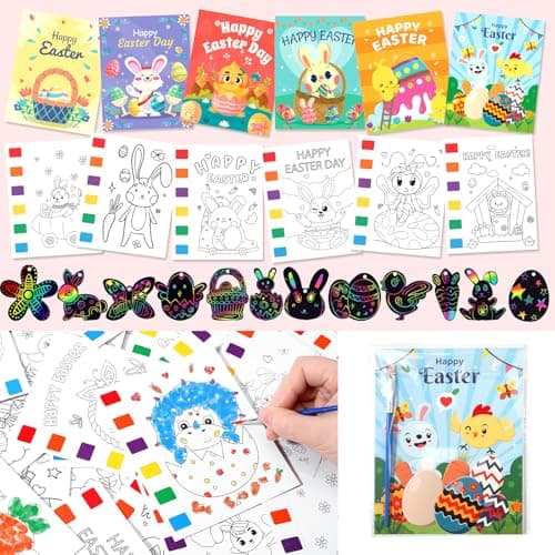 Easter Reusable Water Coloring Book for Toddlers, 24 Pack Water Doodle Books Party Favors for Kids, Mess Free Water Painting Magic Paint Book, Easter Basket Stuffers, Educational Learning Gifts Toys - Image 1