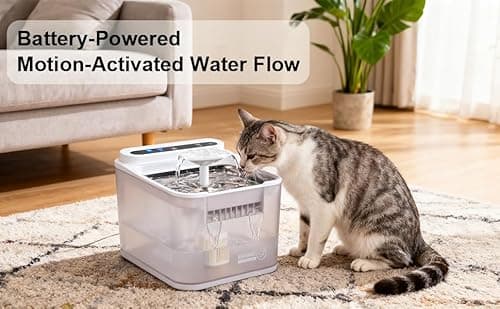 PGID Automatic Cat Feeder 6L Timed Dog Feeder+ Cordless Cat Water Fountain Set, 1500mah Battery Operated Founain - Thumbnail 6
