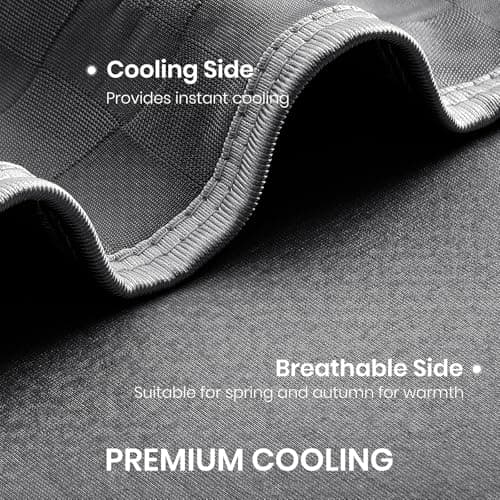 Topcee Cooling Blanket Full Size- 60"x90" Summer Cooling Blanket for Hot Sleepers Arc-Chill Q-Max >0.45 Cool Fiber for Night Sweats, Soft Lightweight Sofa Blankets for Kid Adults - Thumbnail 5