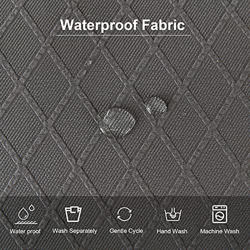 Genina Waterproof Seat Covers for Dining Room Chairs Covers Dining Chair Cover Kitchen Chair Covers (Dark Gray, 4 Pcs) - Thumbnail 5