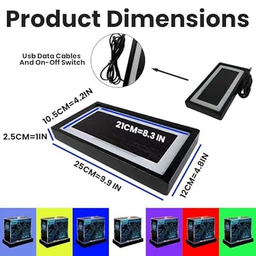 BIU-BOOM LED Display Base for PKMN ETB Acrylic Case, RGB Wooden Light Base for Elite Trainer Box & Booster Box Display, Etb Acrylic Case LED Stand for Trading Card Collectibles (Case Not Included) - Thumbnail 5