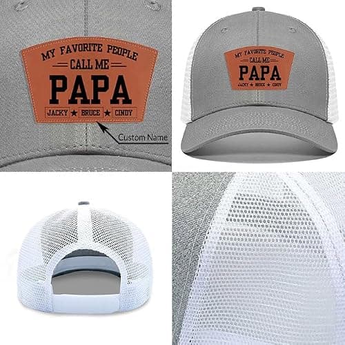 My Favorite People Call me Grandpa Hat Adjustable Baseball Cap Christmas Father's Day Birthday Gifts for Dad Trucker Hat - Thumbnail 2