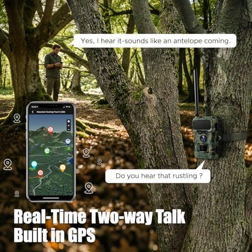 WIMIDING Cellular Trail Camera Solar, 4G LTE Game Cameras 64MP 2K HD Live Streaming,Night Vision Outdoor Camera,Rechargeable Wildlife Camera Deer Cams for Backyard（64GB TF Card Included - Thumbnail 4