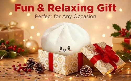 Mystery Dumpling Squishy, 4 Inch Jumbo Dumpling Stress Ball, Squishy Bun, Anxiety Relief Fidget, Soft Squeeze Decompression Dough for Adults Classroom Prizes & Party Favors - Thumbnail 6
