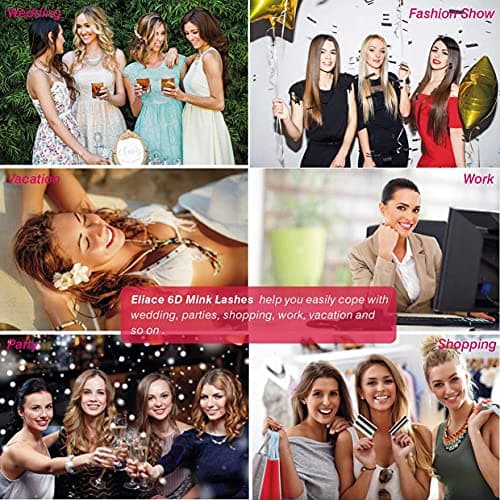 Eliace False Eyelashes Natural look Cat Eye Lashes Wispy Strips,6D Volume Mink lashes 30 Pairs 10 Mixed Styles Fake Eyelashes Pack,Wispy Eyelash Soft Reusable Dramatic Fluffy Beauty Lash Wholesale - Thumbnail 5