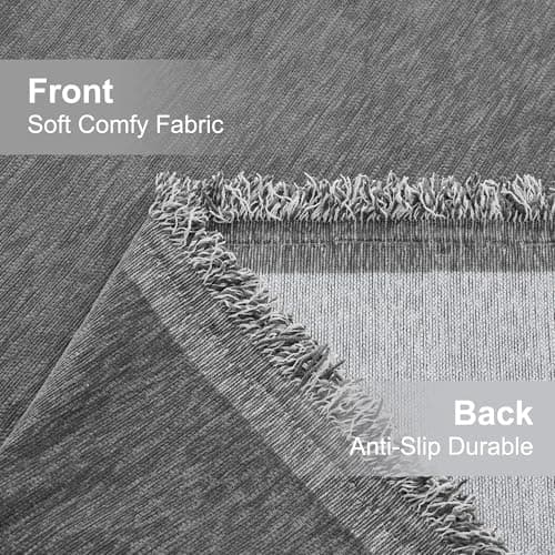 Andency Couch Cover Sofa Cover for 3 Cushion Oversized Slipover, Solid Washable Sectional Large Couch Covers for L-Shape Dogs Sofa Protector, Anti Slip Reversible Couch Covers, 71''x150'', Dark Grey - Thumbnail 5