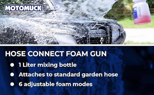 Motomuck 3 Piece Essentials Kit - Hose Conected Foam Gun/Foam Blaster - Motomuck 1 Gal PH Neutral Cleaner with Nano Coating tech foam gun soap refill - 32oz PH Neutral Nano trigger spray cleaner - Thumbnail 3