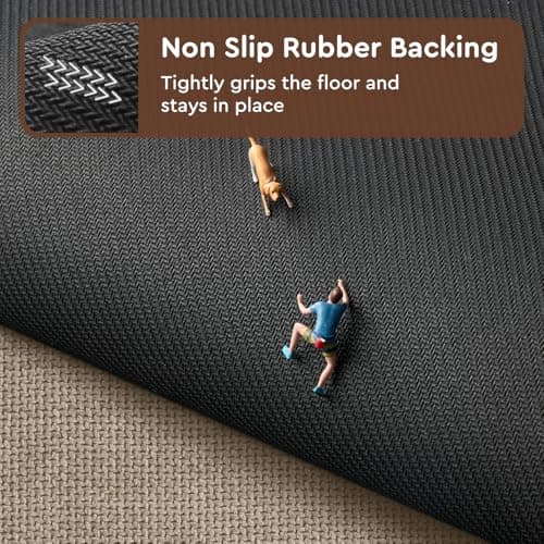 tchdio Kitchen Mats for Floor, Rubber Backed Kitchen Rugs Non Slip Washable, Superior Absorbent Kitchen Rug-Mat Easy to Clean, Comfort Kitchen Floor Mat Front of Sink (Beige, 20" × 32") - Thumbnail 3