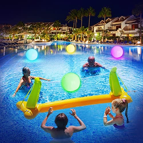 FLAMDYNO Pool Toys, 8 Pack 12" Light Up Beach Balls with 8 LED Modes, Up to 60H Glow Pool Balls, IP67 Waterproof & Leak-Resistant Inflatable Beach Balls for Kids 3-10, Pool Party Games & Decorations - Thumbnail 3
