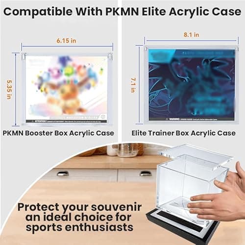 BIU-BOOM LED Display Base for PKMN ETB Acrylic Case, RGB Wooden Light Base for Elite Trainer Box & Booster Box Display, Etb Acrylic Case LED Stand for Trading Card Collectibles (Case Not Included) - Thumbnail 4
