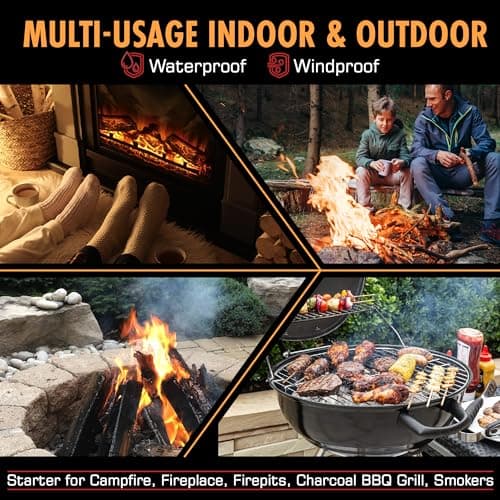 Fireflame Fire Plugs Fire Starter - Quick Instant 100% Waterproof Firestarter for Emergencies, Survival, Campfires, Fire Pits, Charcoal Grill - All Natural, Odorless & Non-Toxic - 50 Plugs in Bag - Thumbnail 5