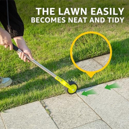 G GREENLY-AG 58-Inch Manual Edger Lawn Tool, Wheel Rotary Edger - Thumbnail 4
