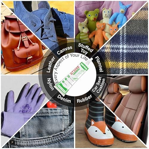 Fabric & Shoe Glue - Professional Grade, Clear, Waterproof, High-Strength Adhesive for Car Seats, Sneakers, Leather, Boots, Hiking Gear - All-Purpose Strong Bond, 2 oz/60ml - Thumbnail 3