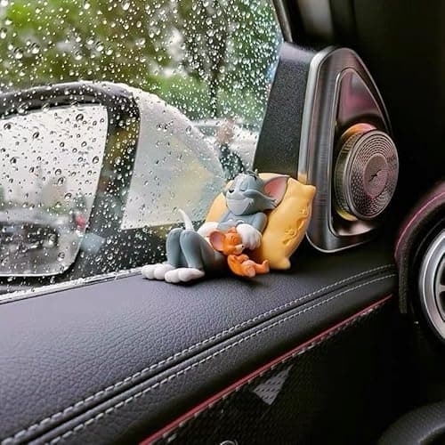 AYWVRBST 5 Pcs Decoration Ornaments, Christmas Decoration, Car Door Ornaments, Sleeping Cats and Mice, Cute and Interesting Gifts, Travel Decompression (5 Pcs Decoration Ornaments) - Thumbnail 2